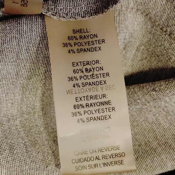 Calvin Klein Women's Slim Front Pant, Gray 14 - Picture 15 of 15